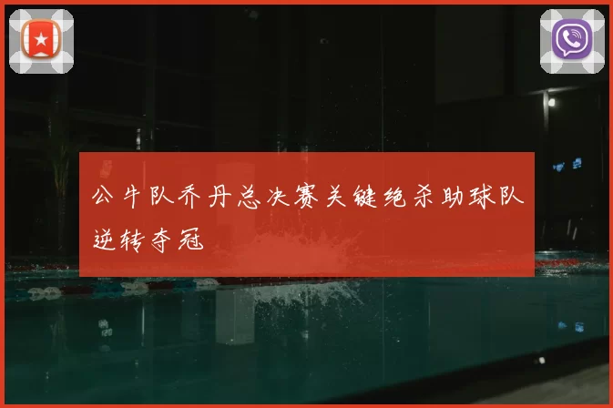 公牛队乔丹总决赛关键绝杀助球队逆转夺冠