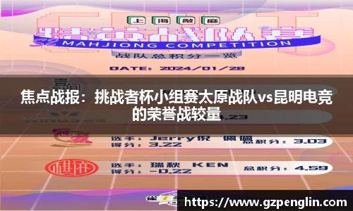 焦点战报：挑战者杯小组赛太原战队vs昆明电竞的荣誉战较量