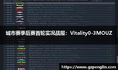 城市赛季后赛首轮实况战报：Vitality0-3MOUZ